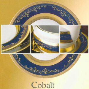 Imperial Gold Cobalt Apatinė Lėkštė 32cm, 6vnt. Zepter LP-3306-32-CO