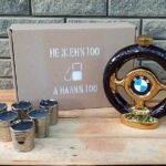 Dovanų rinkinys alkoholiui "BMW VAIRAS" - originali dovana vairuotojo vyrui