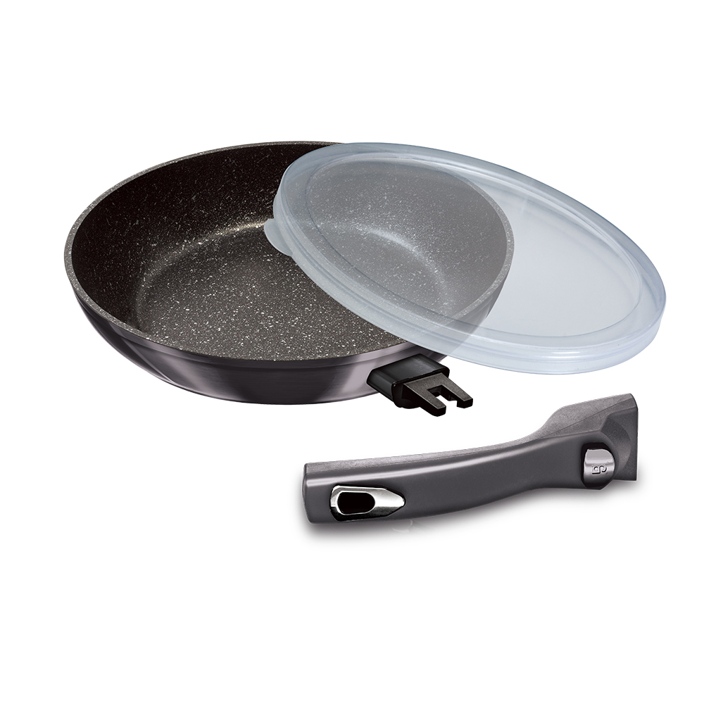 BH-6912_BH-6913-1 Keptuvė su nuimama rankena "Berlinger Haus" Metallic Line Carbon Pro Edition 28 cm (BH-6913)