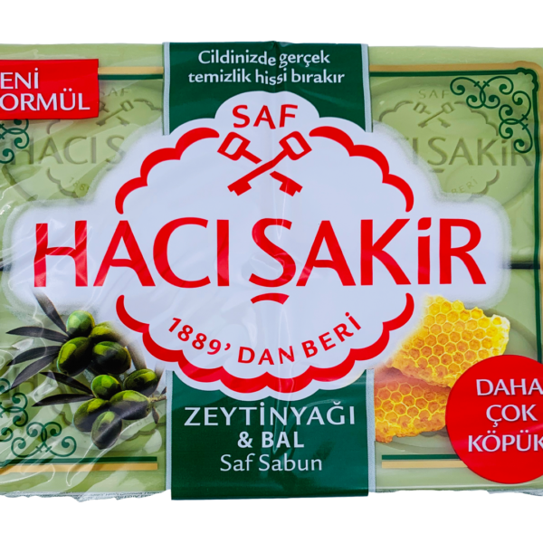 Seife mit Olivenöl und Honig HACI SAKIR, 150 g x 4 Stück.