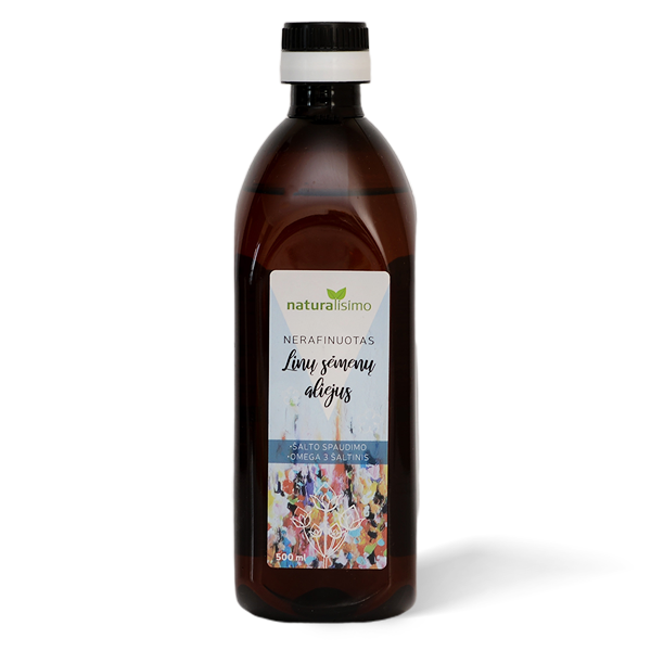 salto-spaudimo-linu-semenu-aliejus-naturalisimo Neraf. kaltgepresstes Leinsamenöl NATURALISIMO, 500 ml – Bild 1