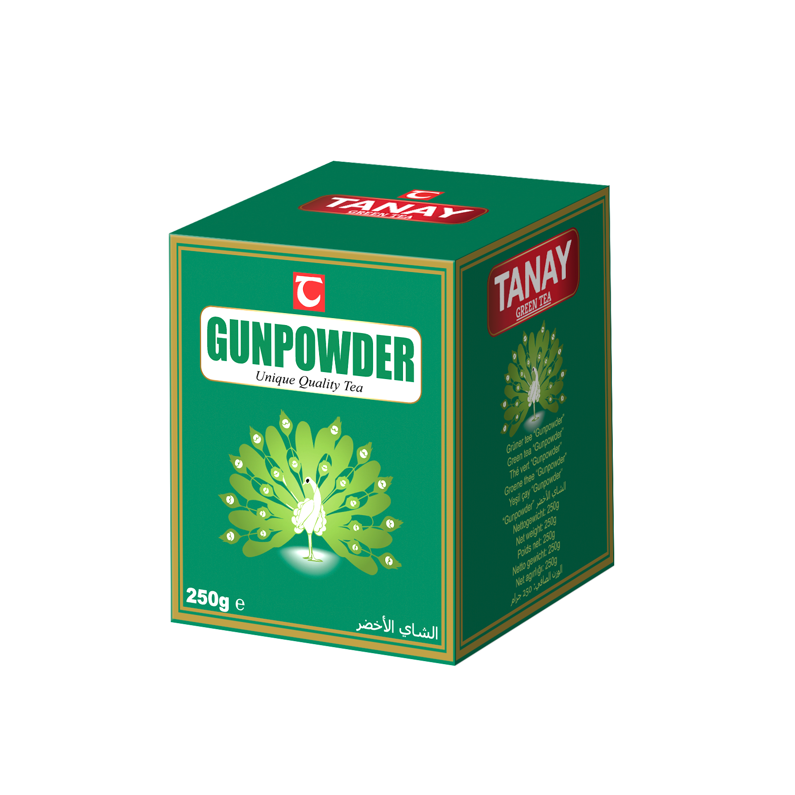zalioji-arbata-tanay-gunpowder-250-g-1 Grüner Tee TANAY GUNPOWDER, 250 g – Bild 1