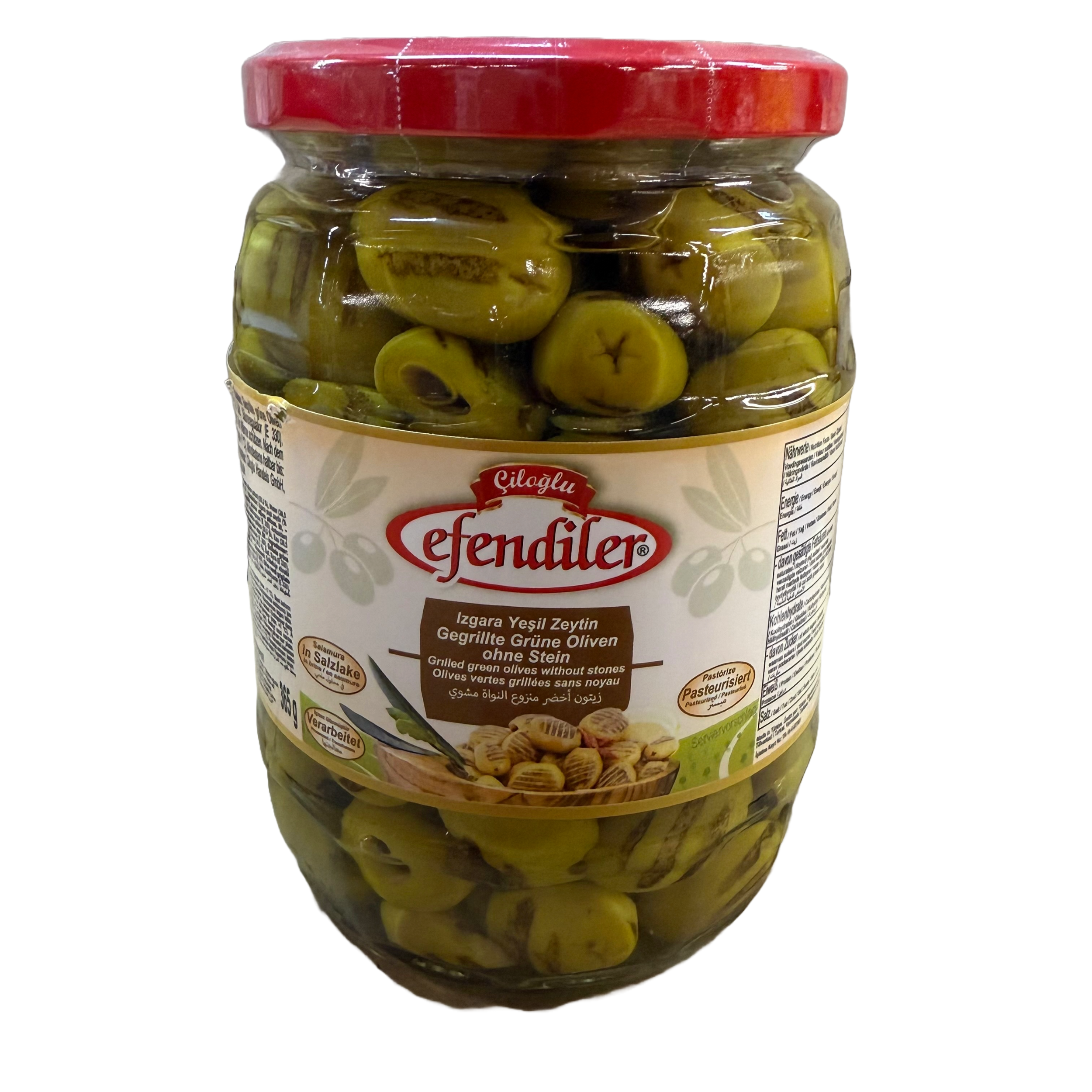 zalios-alyvuoges-keptos-ant-griliaus-ciloglu-efendiler-680-g-1 Gegrillte grüne Oliven CILOGLU EFENDILER, 680 g – Bild 1