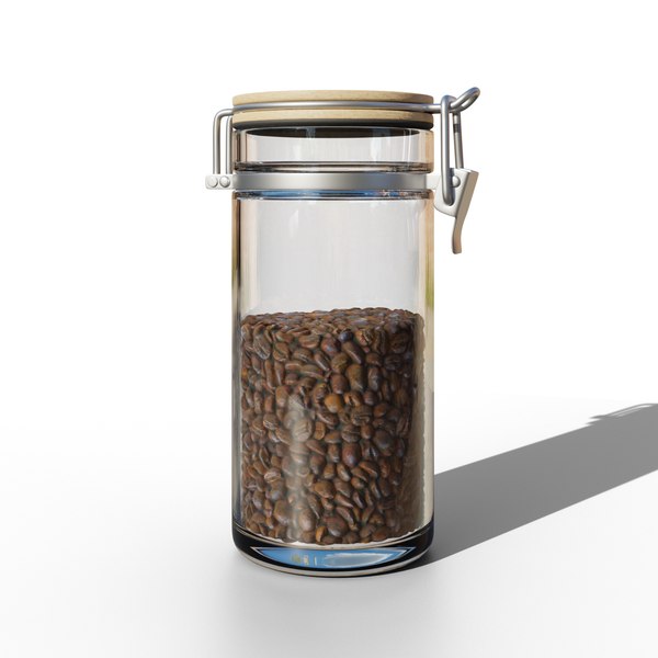 Frische Kaffeebohnen in einer luftdicht verschlossenen Kaffeedose aus Glas – optimaler Aromaschutz für echten Kaffeegenuss.