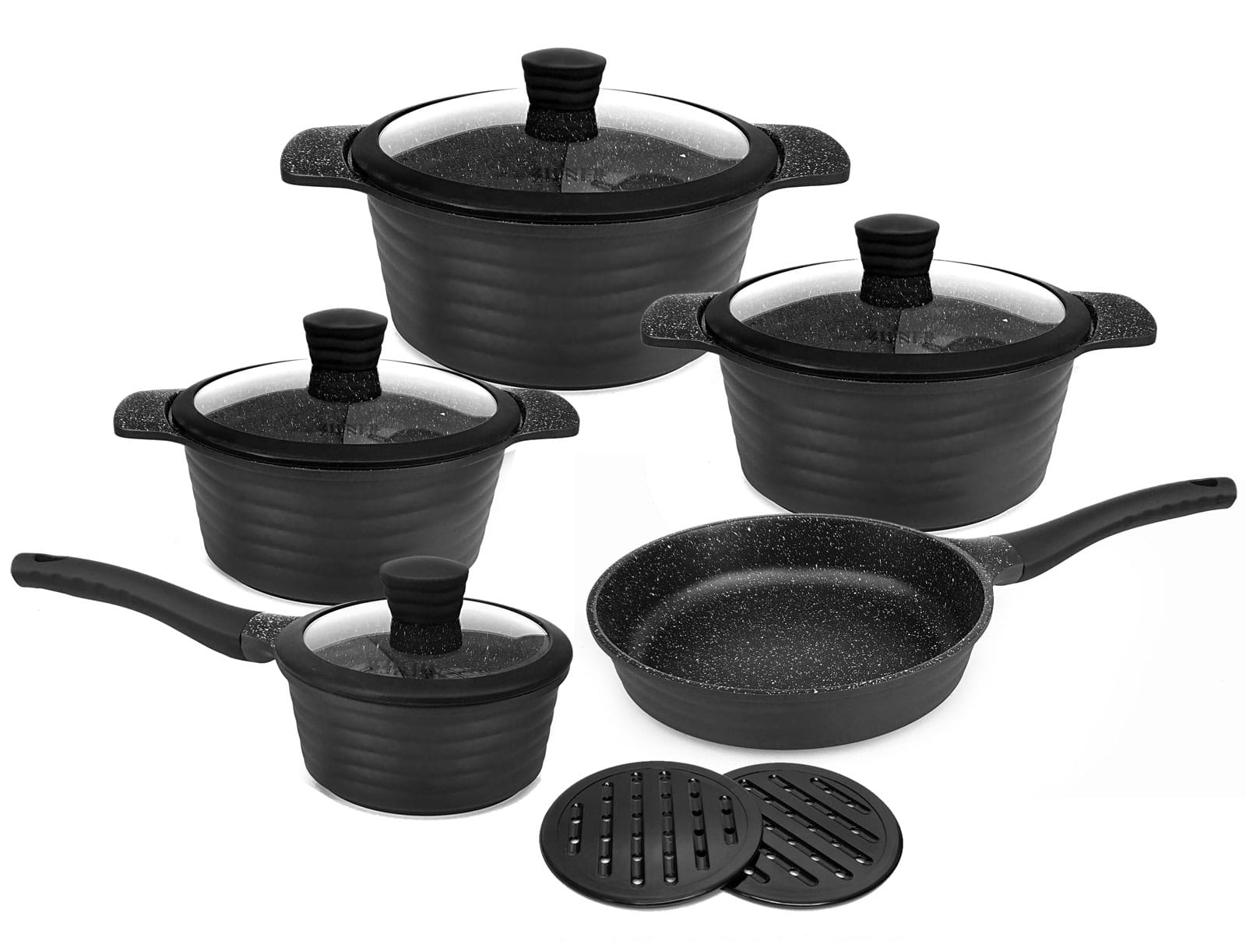 11 dalių puodų rinkinys su nelipnia marmurine danga ZILNER ZL-8513 11 dalių puodų rinkinys su nelipnia marmurine danga ZILNER ZL-8513