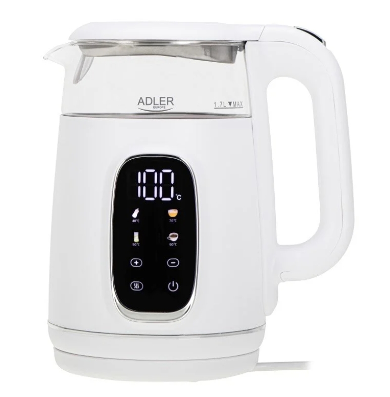 Screenshot_1 Adler Elektrinis virdulys AD 1305 | 1.7 L, Su temperatūros valdymu, Baltas