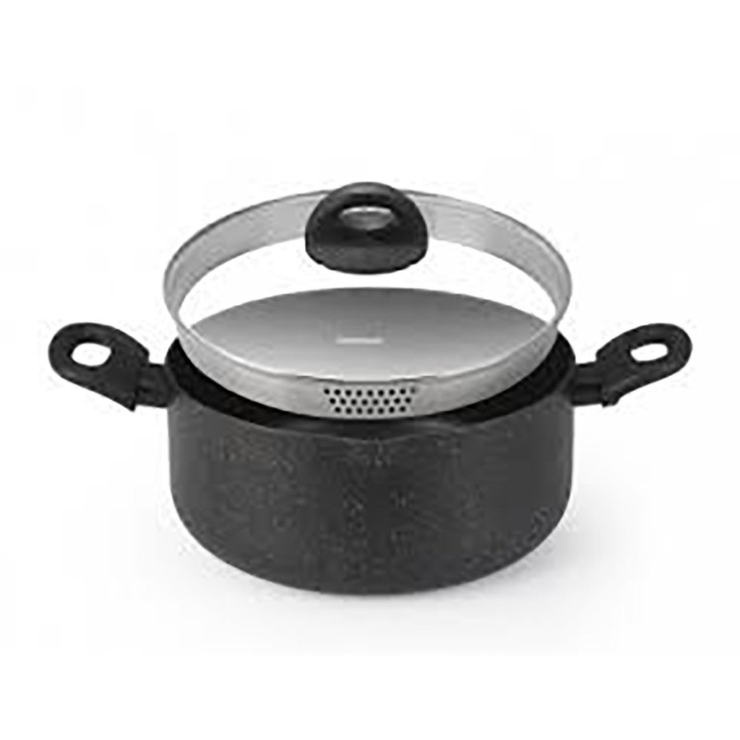 puodas-fissman-14994 Fissman Topf PROMO 28 cm | 6,9 L, mit "TouchStone"-Beschichtung und Abgießfunktion – Bild 1