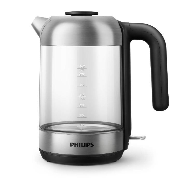 2a0ca0fa-443b-42df-b98e-bda96c989fac PHILIPS Wasserkocher HD9339/80 | 1.7 L, 2200 W, Glaskörper, Schwarz/Silber – Bild 1