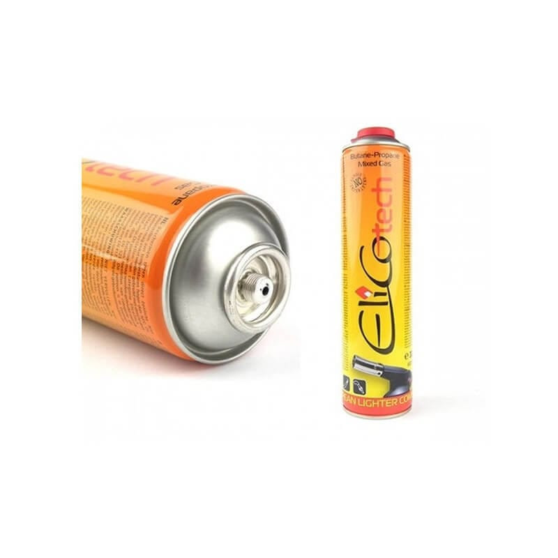 dujos-ziebtuveliams-elico-600ml Elico Feuerzeuggas, 600ml | Mit Adaptern, Butan – Bild 1