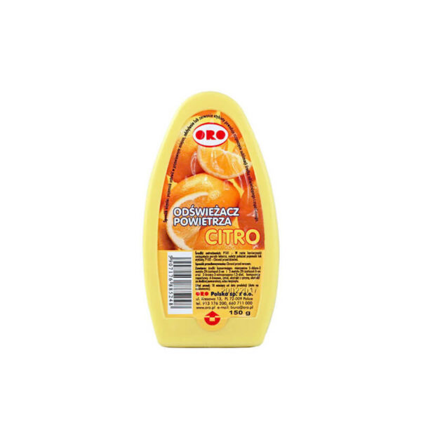 Gel-Lufterfrischer ORO | 150 g, Frischer Zitronenduft