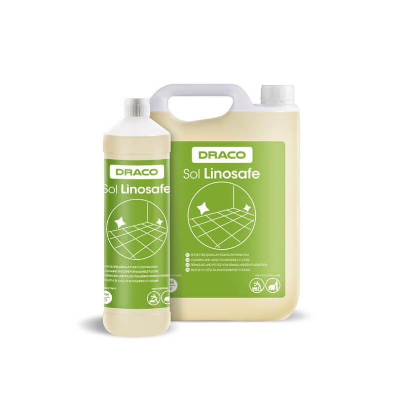 grindu-ploviklis-draco-sol-linosafe-1l DRACO SOL Linosafe Professioneller Bodenreiniger 1 L | Reinigung, Pflege und Rutschhemmende Wirkung – Bild 1