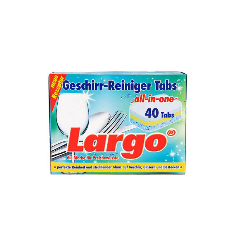 indaploviu-tabletes-largo-all-in-one-40vnt LARGO All in one Geschirrspültabs, 40 Stk. | Alles in einem – Bild 1