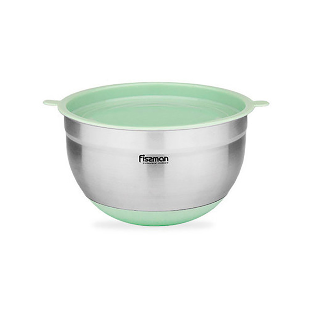 maisimo-dubuo-su-dangteliu-fissman-5113.1 Fissman Rührschüssel mit Deckel | 3 L / 20 cm, Rutschfester Boden – Bild 1