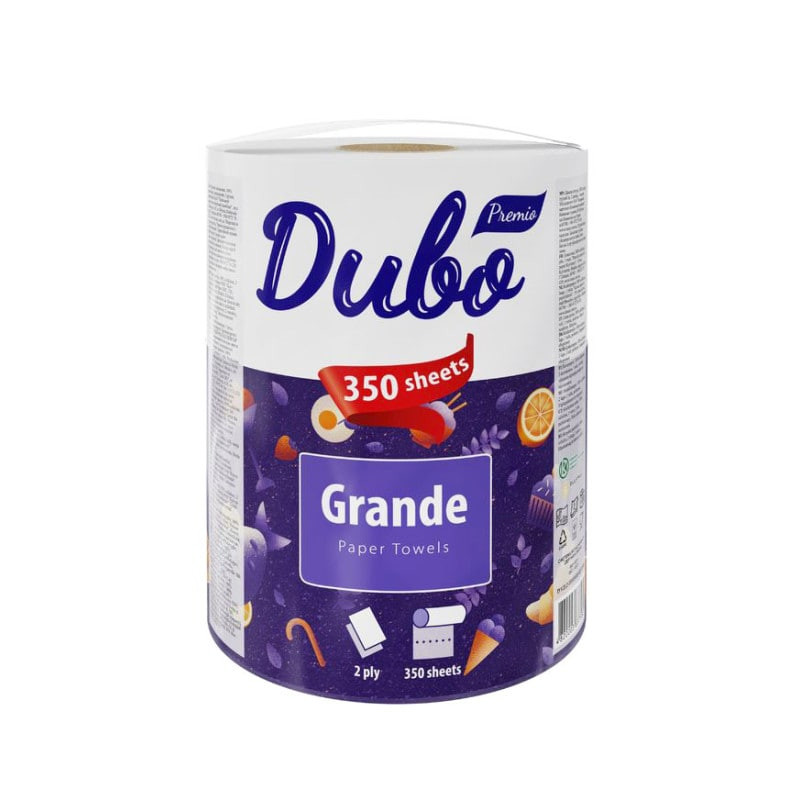 popieriniai-ranksluosciai-divo-grande-350-lapeliu-2-sluoksniai DIVO GRANDE Papierhandtücher auf der Rolle, 350 Blatt | Groß, 2-lagig, 100% Zellulose – Bild 1