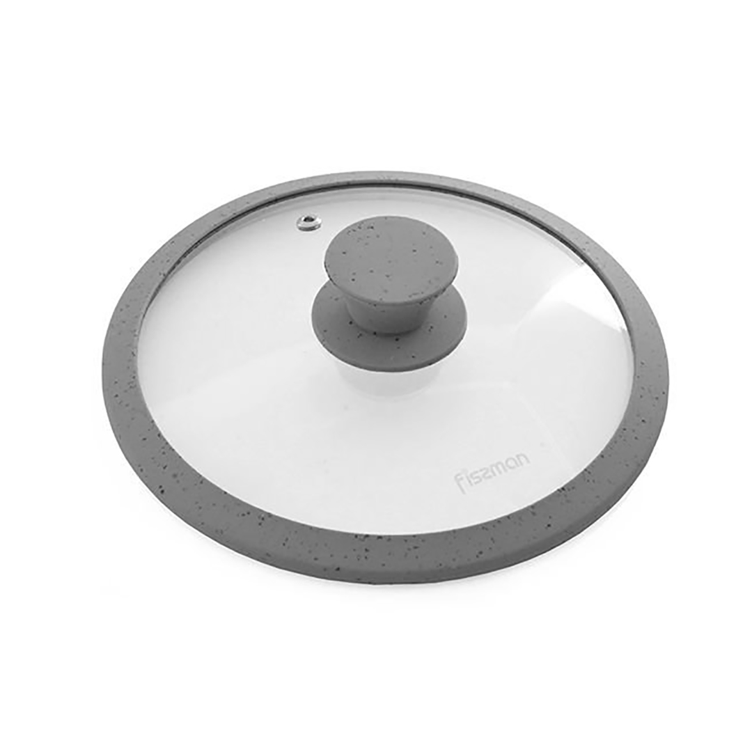 stiklinis-dangtis-fissman-9921 Fissman Universaldeckel mit Silikonrand Arcades | 20 cm – Bild 1