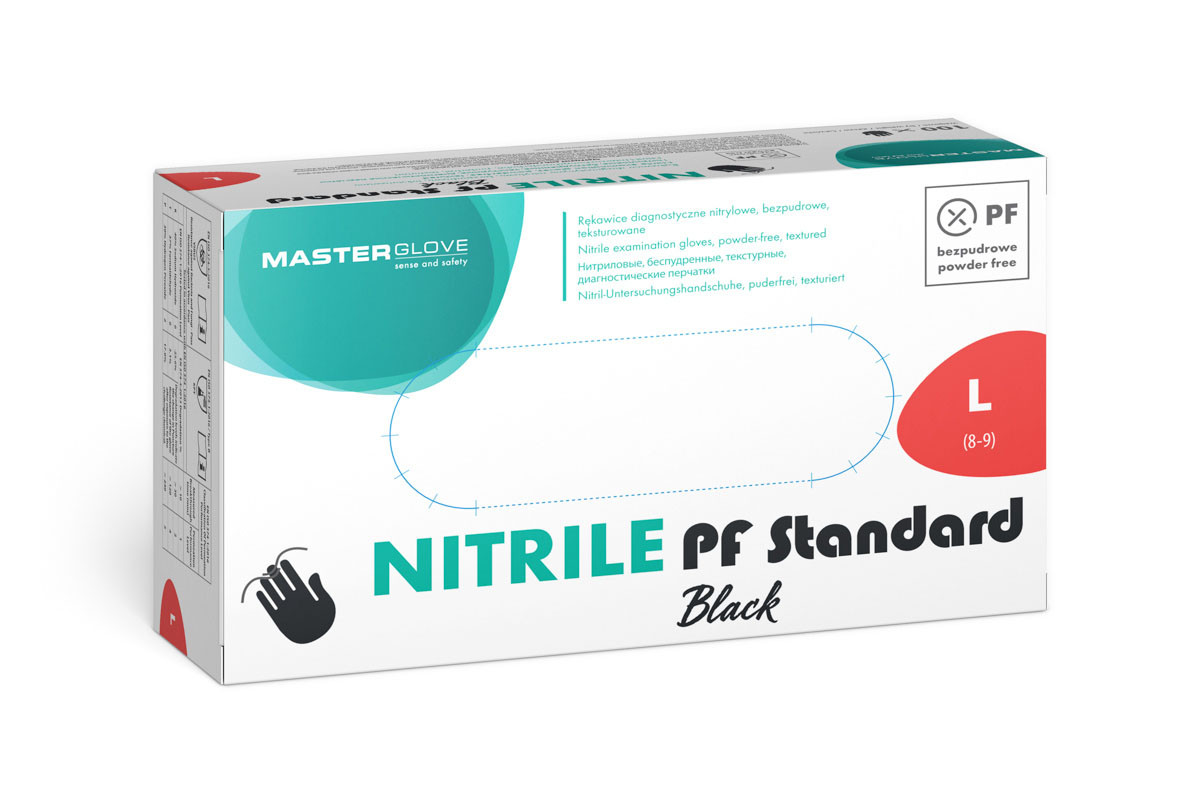 vienkartines-nitrilines-pirstines-master-glove-l-dydis-juodos-spalvos-100vnt MASTER GLOVE Nitrilhandschuhe Größe L, Schwarz | Strapazierfähigkeit und Eleganz, 100 Stück. – Bild 1