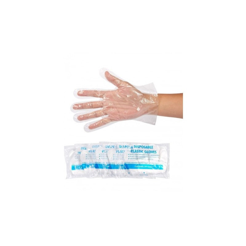 vienkartines-pirstines-pe-100vnt-l-dydis Einmalhandschuhe PE, Größe L, 100 Stk. | Dünn, lebensmittelecht – Bild 1