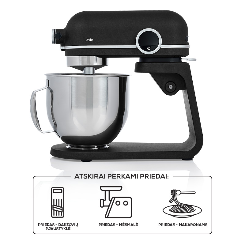 01_ZY01BSM ZYLE Multifunktionsmixer-Küchenmaschine ZY01BSM | 800 W, 5,2 L Schüssel, LCD-Bildschirm, Leiser Betrieb – Bild 1