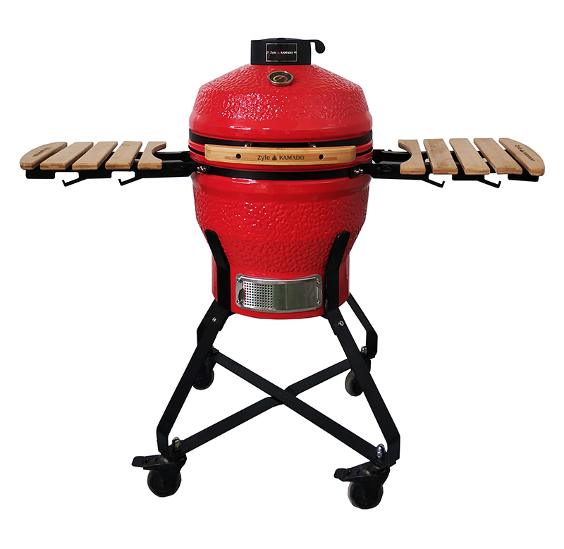 01_ZY18KSRDSET ZYLE Kamado Grill ZY18KSRDSET | 45 cm (18 Zoll), LEBENSLANGE GARANTIE, Rot – Bild 1