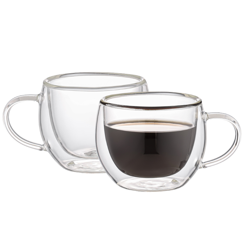 01_ZY2408DG ZYLE Termo Gläser ZY2408DG | 80 ml (2 Stk.), Borosilikatglas, Doppelwandig – Bild 1