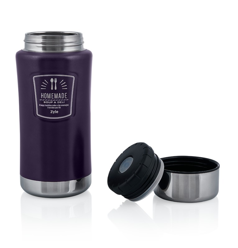 02_ZY1000PLFC ZYLE „HomeMade“ Speisebehälter ZY1000PLFC 1 L | Violett, Hält 14 Stunden warm, Vakuumisolierung – Bild 1