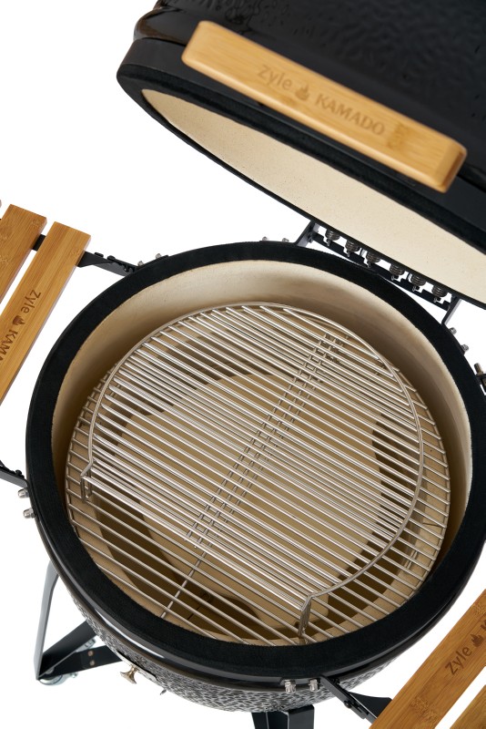 04_ZY27BLSET ZYLE Kamado Grill ZY27BLSET | 69 cm (27 Zoll), LEBENSLANGE GARANTIE, Vollständiges Zubehörset, Schwarz – Bild 1