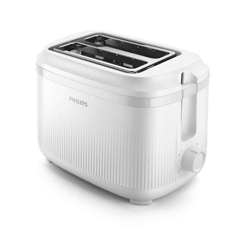 50ed23c3-9c35-4db4-bfca-714e76bde703 Philips Toaster HD2511/00, 830 W, Weiß | 2 Schlitze, Brötchenaufsatz – Bild 1