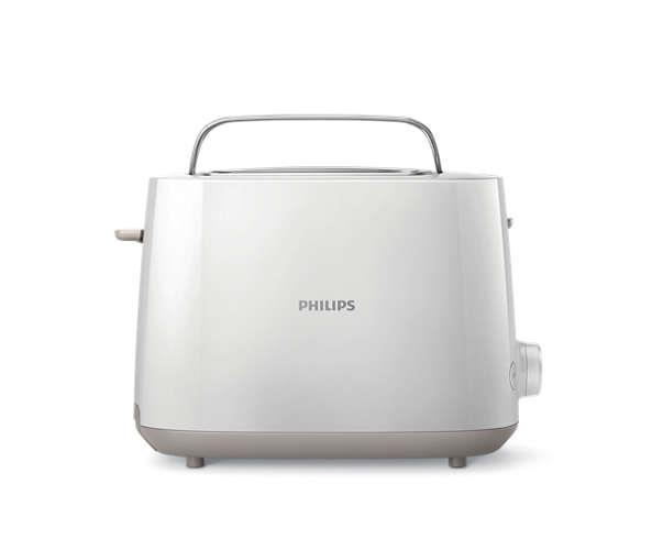 808da51e-9221-4b3d-9db8-225267bb5c54 Philips Toaster HD2581/00, 900 W, Weiß | 8 Einstellungen, Integrierter Brötchenaufsatz – Bild 1