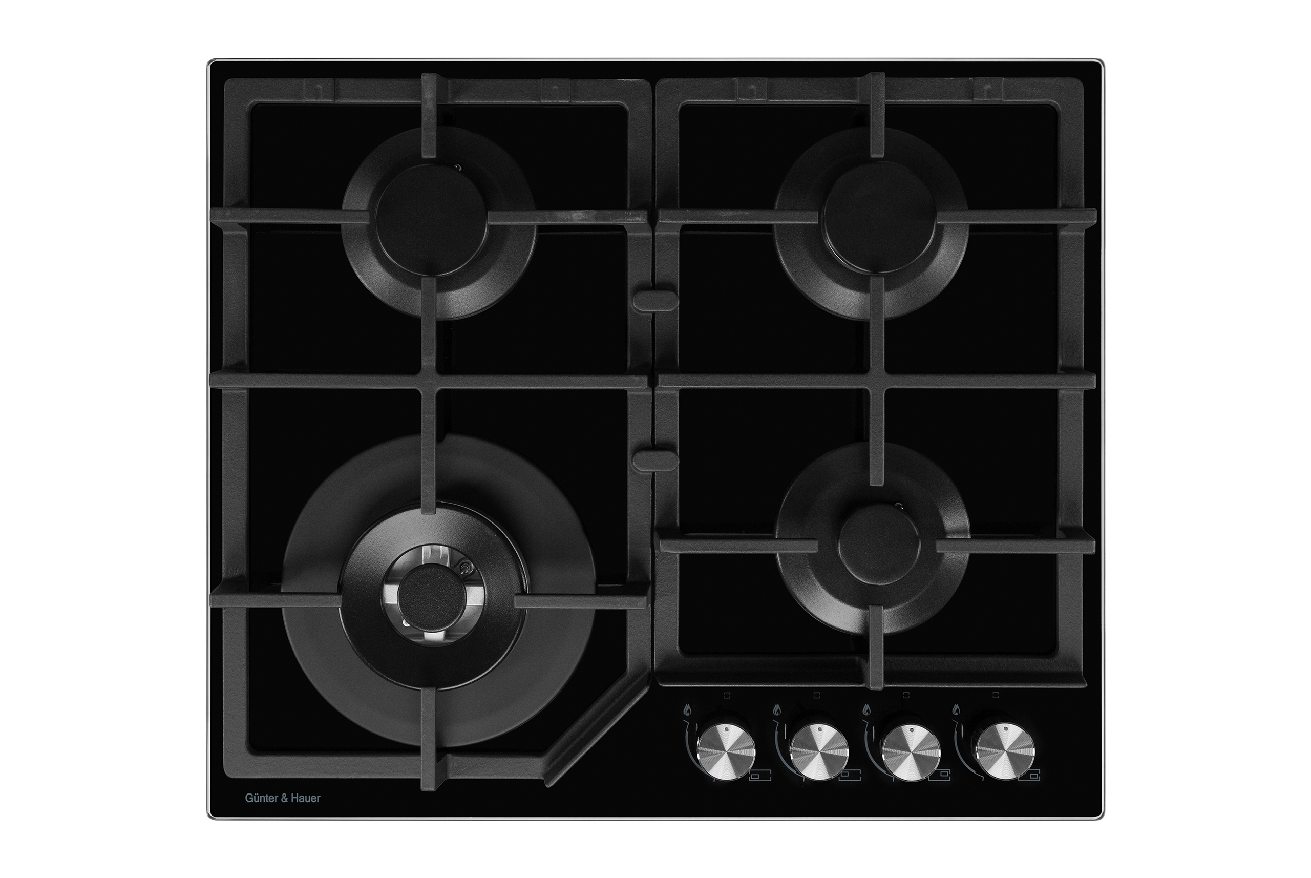 Dujine-Kaitlente-Gunter-Hauer-GT-642 Günter & Hauer Gaskochfeld GT 642 | 60 cm, WOK-Brenner (4000 W), Gusseisenhalter – Bild 1