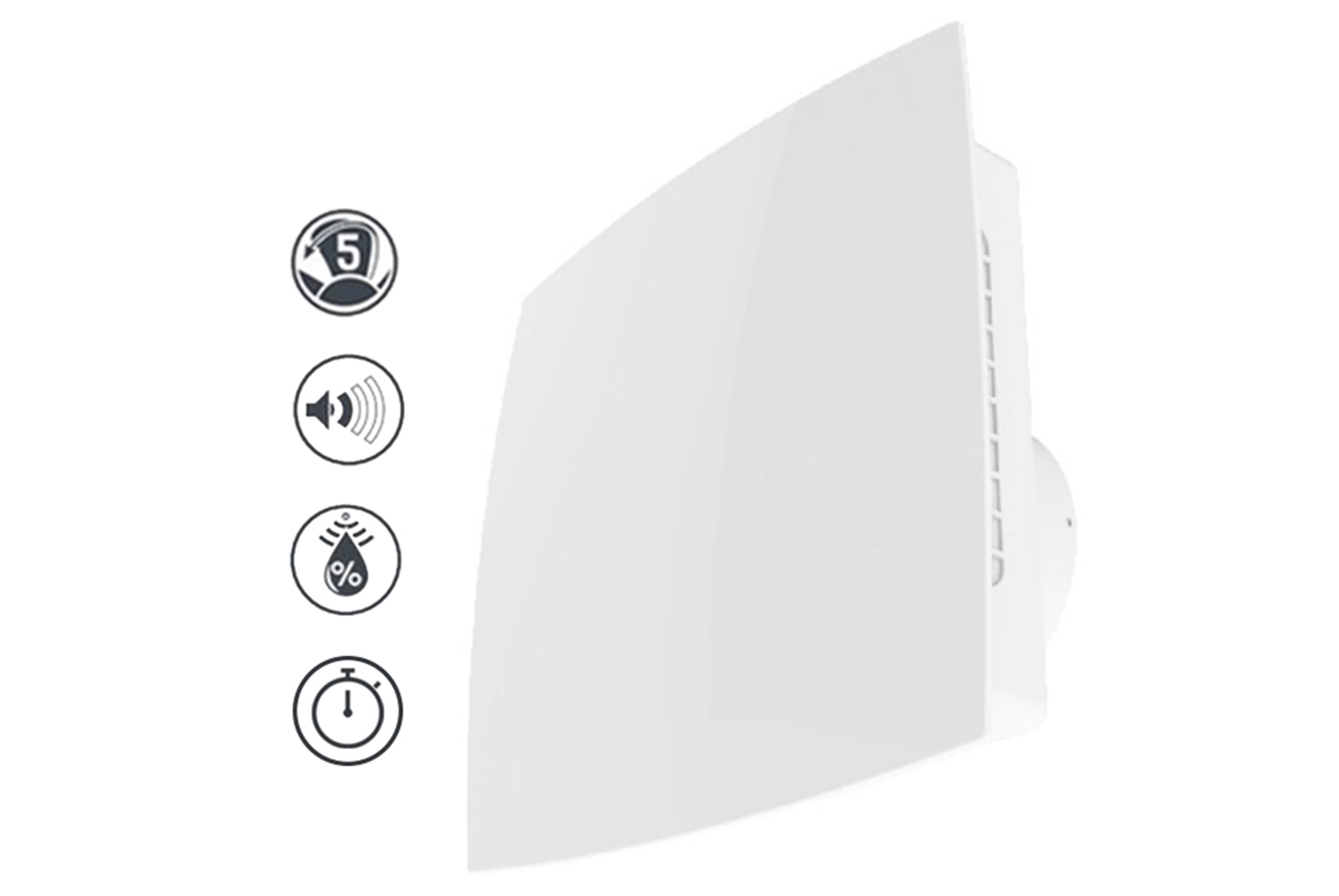 Elektrinis-Istraukimo-Ventiliatorius-Vlano-100-AV-T-su-Laikmaciu-1 Vlano Abluftventilator 100 AV T | Ø 100 mm, Timer, Rückschlagventil – Bild 1