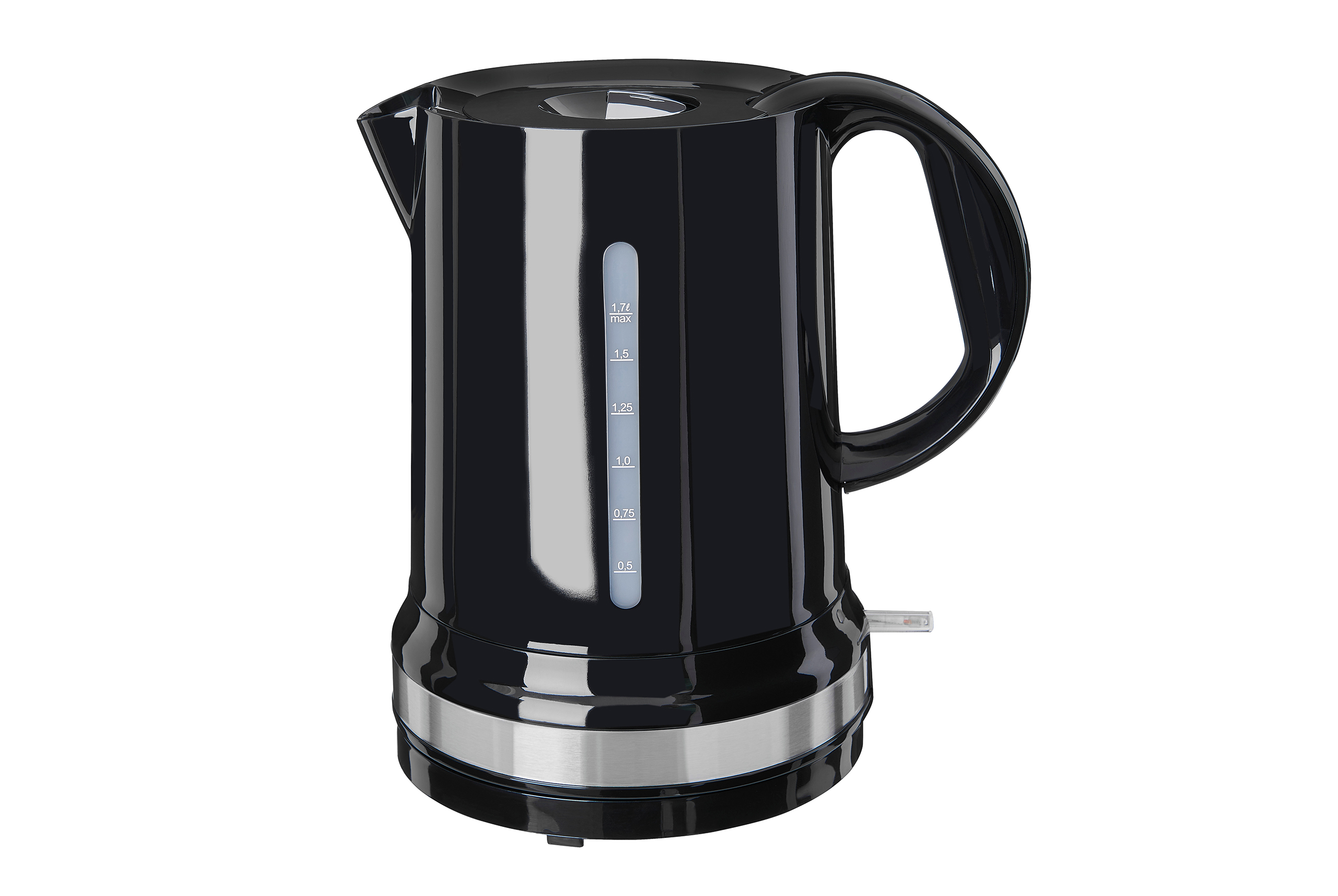 Elektrinis-Virdulys-GUTFELS-WATER-2010-S-2 Gutfels Wasserkocher WATER 2010 S | 1,7 L, 2200 W, Edelstahl/Kunststoff, Schwarz – Bild 1