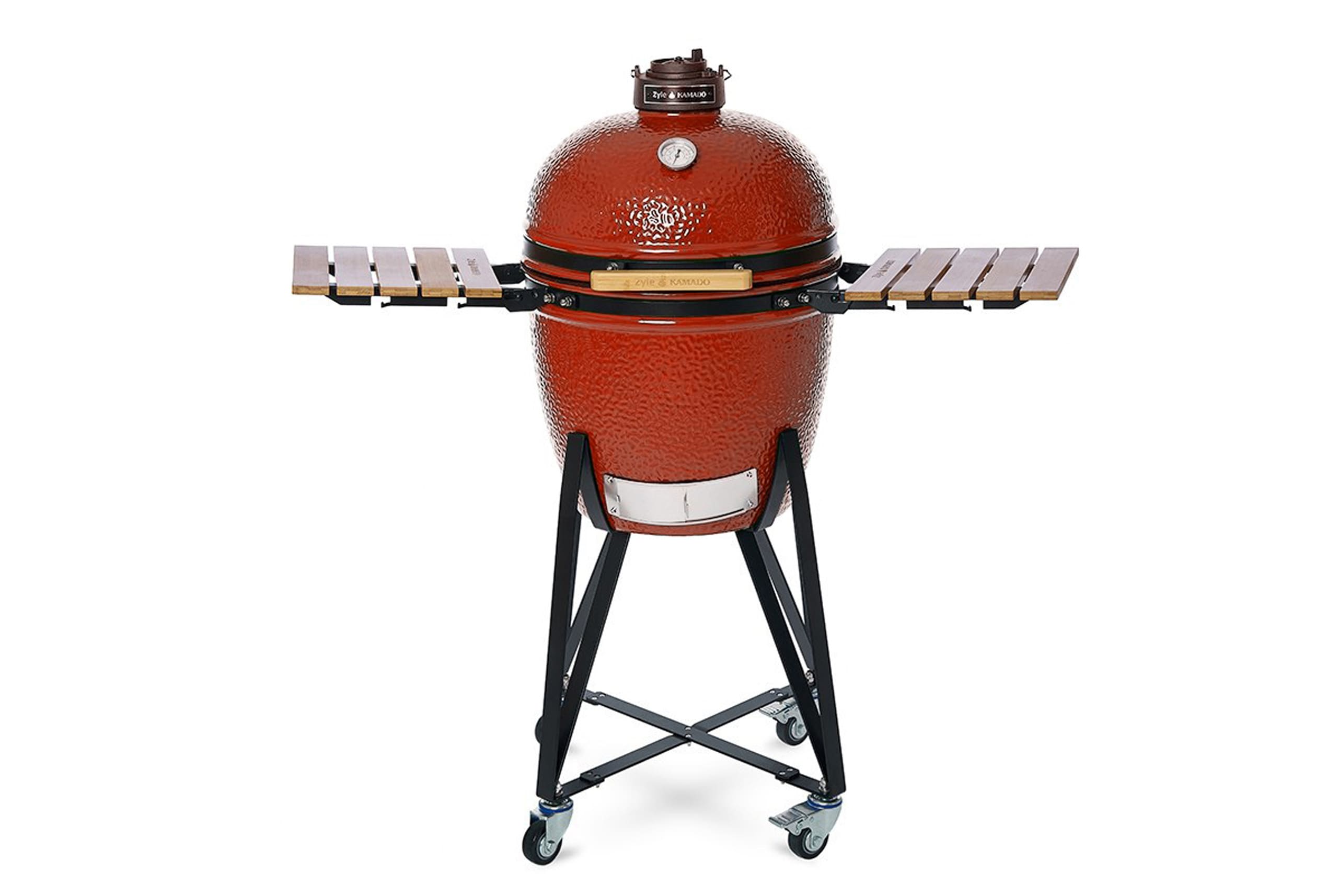Grilius-ZY22RDSET-1 ZYLE Kamado Grill ZY22RDSET | 56 cm (22 Zoll), LEBENSLANGE GARANTIE, Rot – Bild 1