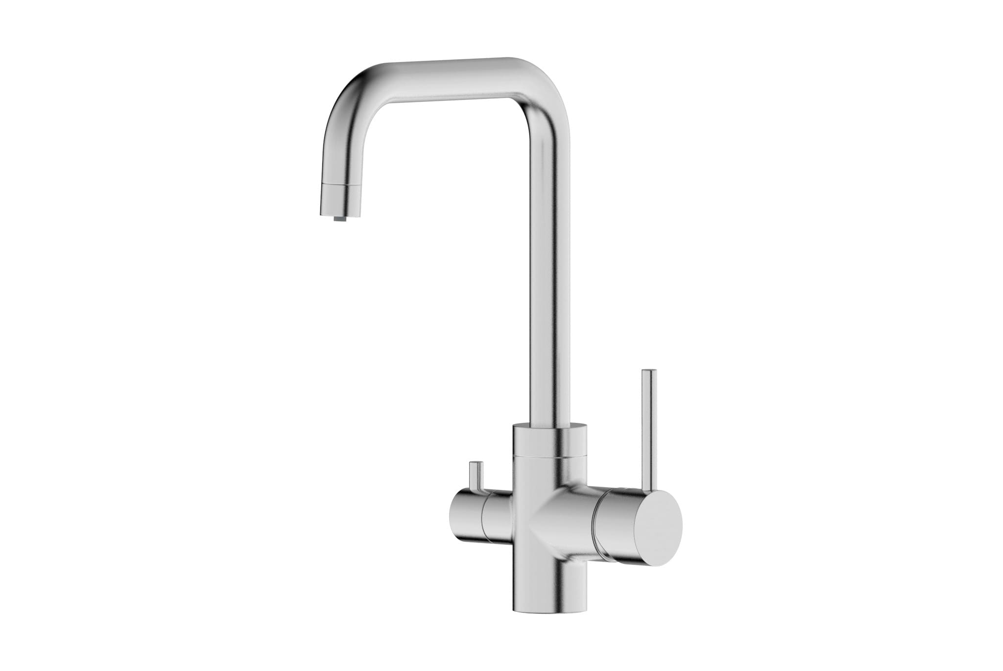 Hugel-Brush HÜGEL Brush Günter&Hauer KüchenarmaturGÜNTER&HAUER Küchenarmatur HÜGEL Brush | Zweihebelmischer, Anschluss für gefiltertes Wasser, 360° Drehung – Bild 1