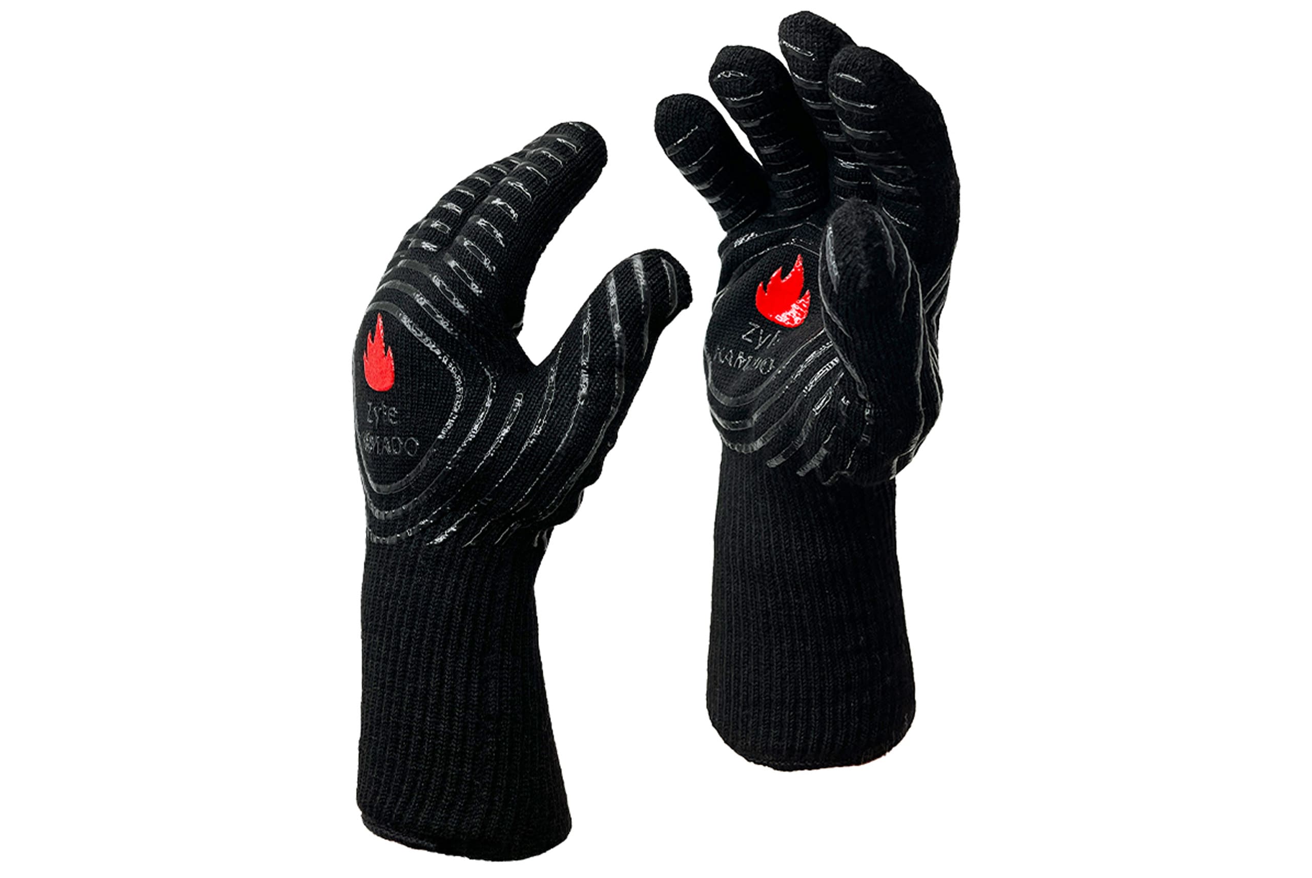 Pirstines-ZY3517BL-1 ZYLE Hitzebeständige Handschuhe ZY3517BL „Kamado“ | L Größe, Beständigkeit bis 200° C, 30 cm – Bild 1