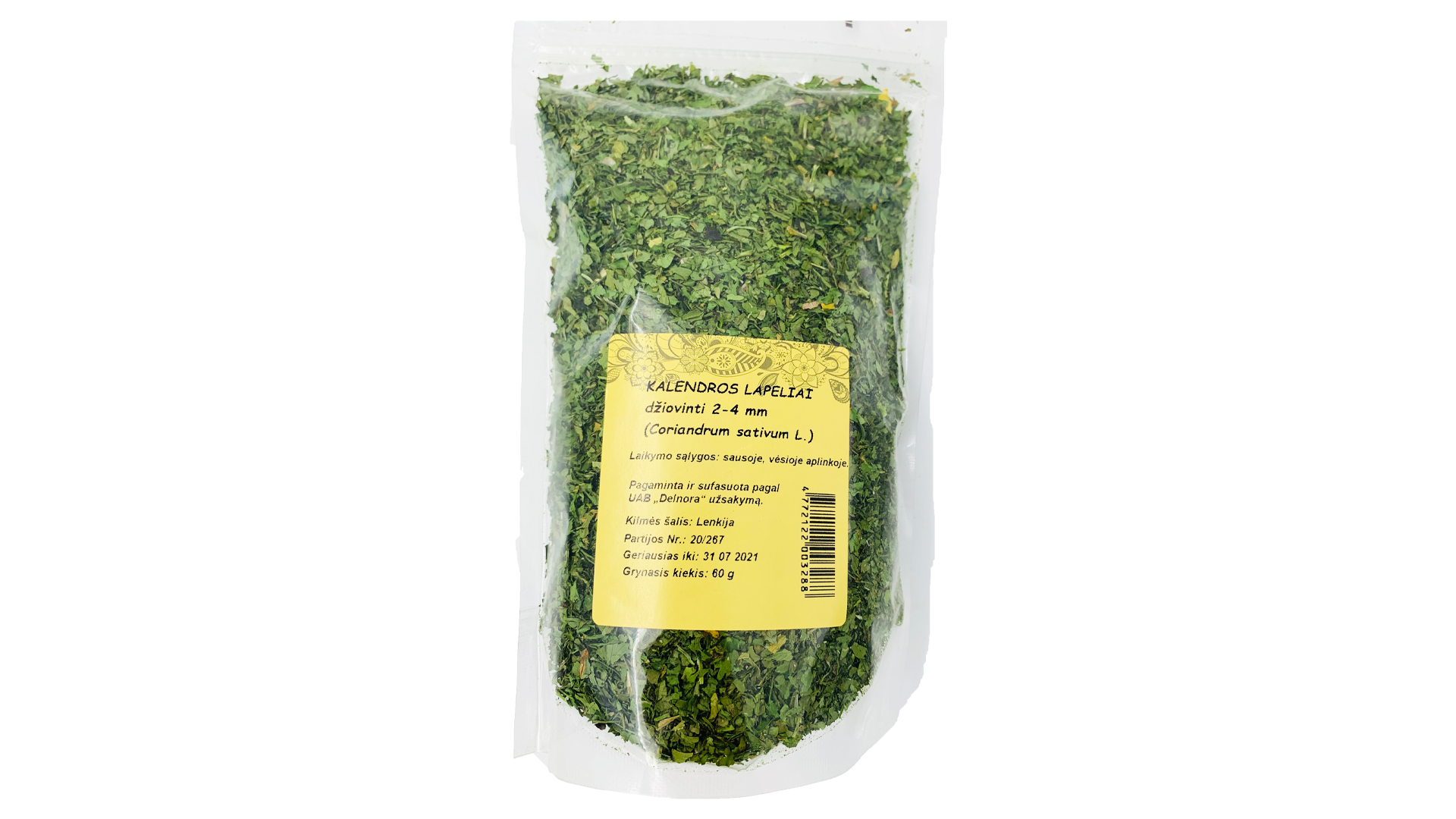 kalendros-lapeliai-dziovinti-60g Getrocknete Korianderblätter, 60 g – Bild 1