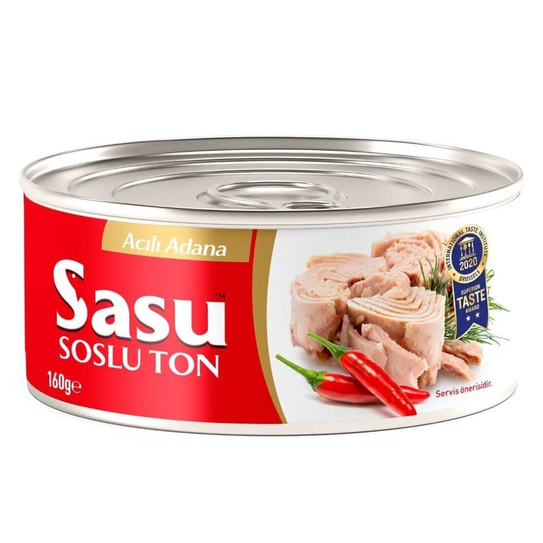 nesmulkintas-tunas-saulegrazu-aliejuje-su-aitriaja-paprika-sasu-160g-1 SASU Nesmulkintas tunas su aitriąja paprika, 160 g | Aštrus, Daug baltymų, Turkija