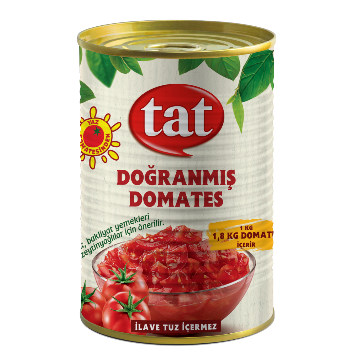 pjaustyti-pomidorai-tat-400g240g-1 TAT Pjaustyti pomidorai savo sultyse, 400 g (240 g) | Be odelių, Turkija