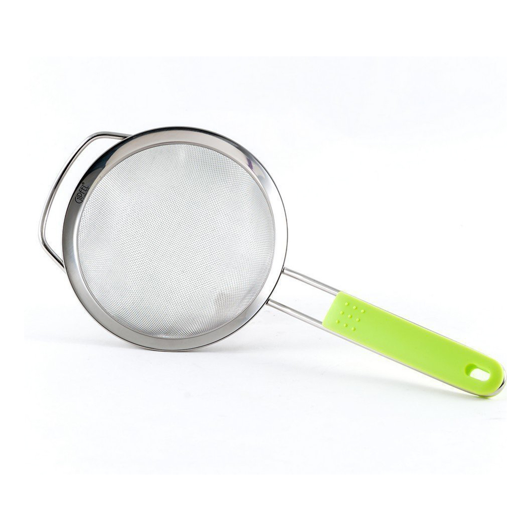 sietas-sijoklis-gipfel-5478 GIPFEL Sietas-sijoklis 5478 | 18 cm, Edelstahl, Grüner Silikongriff – Bild 1