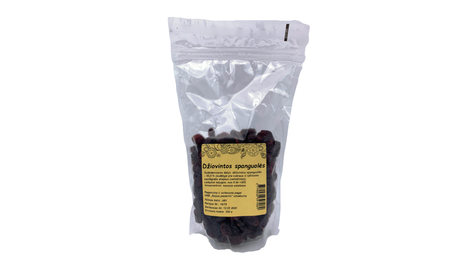 spanguoles-dziovintos-250g Getrocknete Cranberries, 250 g – Bild 1