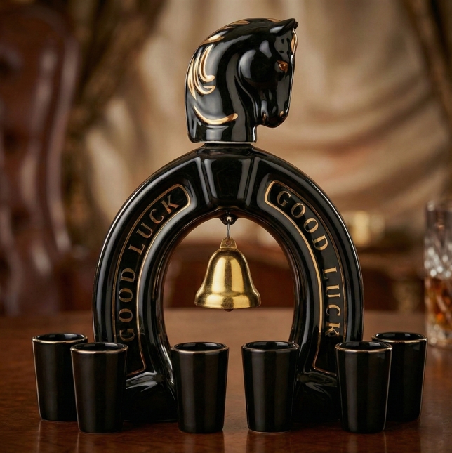 1 Keraminis rinkinys "Pasaga" (Good Luck) | Grafinas ir 6 taurelės