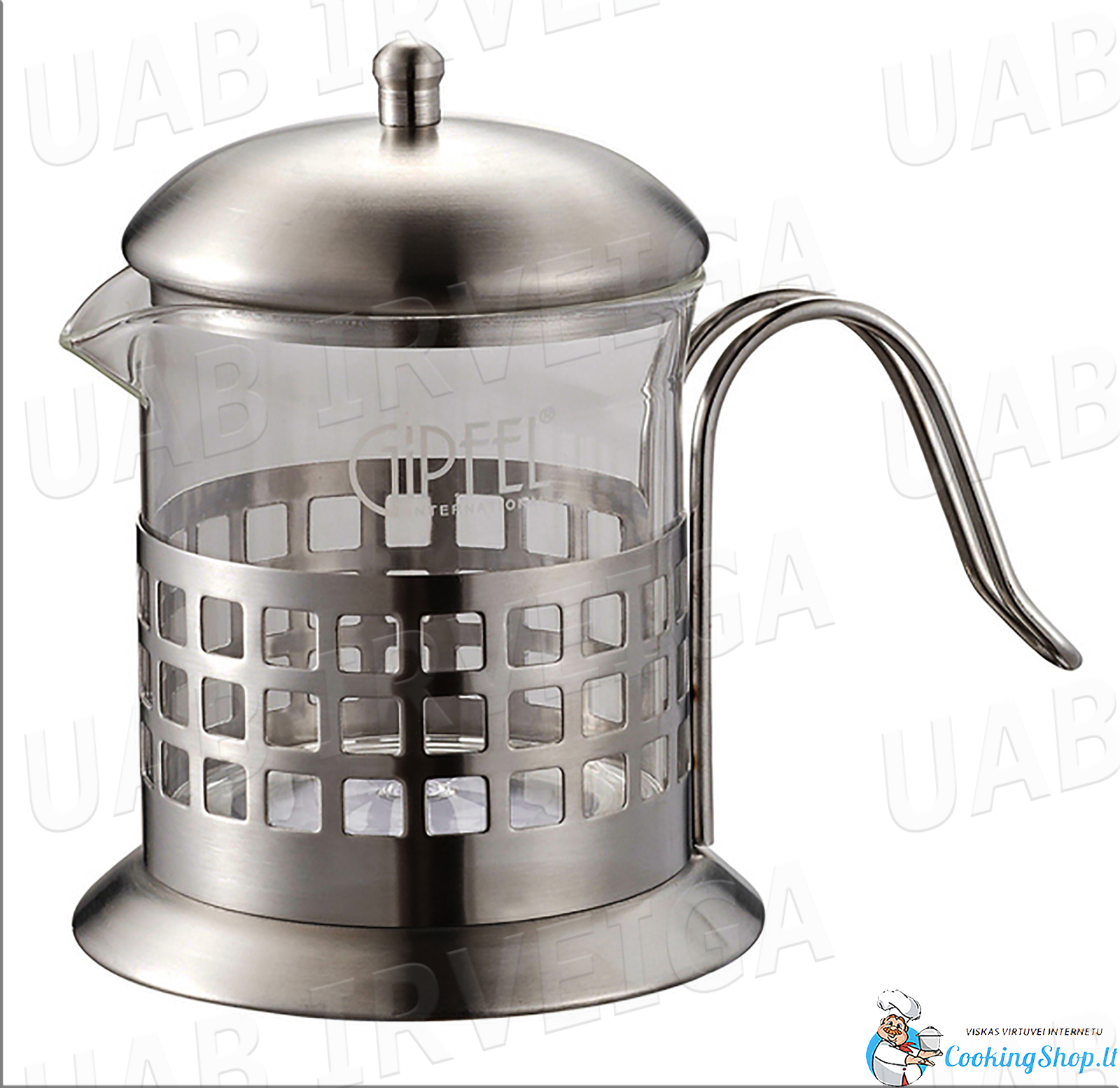 7044_enl-копия GIPFEL Milchkännchen/Sahnekännchen RENAISSANCE | 200 ml, Glas und Stahl – Bild 1