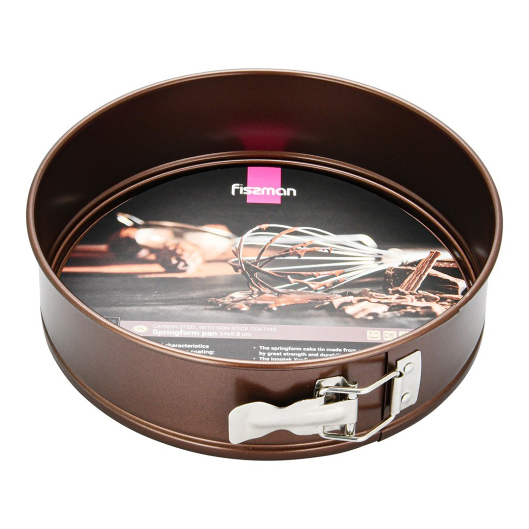 atsegama-apvali-kepimo-forma-fissman-5672 Fissman Atsegama runde Backform | 24 cm, TouchStone-Beschichtung, Braun – Bild 1