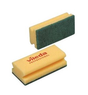 kempine-vileda-professional-sveitimui-siurksciu-pavirsiumi-1vnt VILEDA Professional Scheuerschwamm 15 x 7 cm | Besonders raue Reinigungsfläche – Bild 1