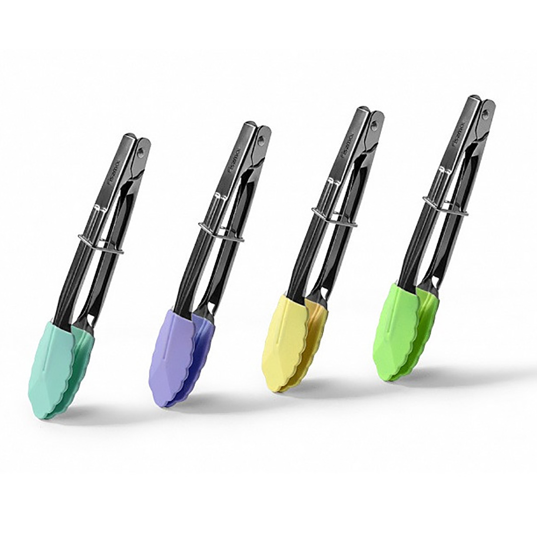 silikonines-znyples-fissman-7718.1 Fissman Silikon Mini Zangen | 17 cm, Hitzebeständig – Bild 1