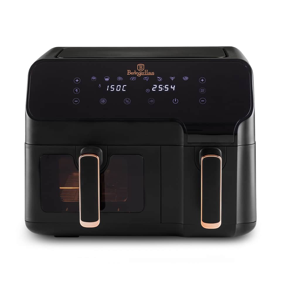 BH-9467-4 Dvigubo krepšelio oro gruzdintuvė, 5,5L+3,5L Berlinger Haus BH 9467