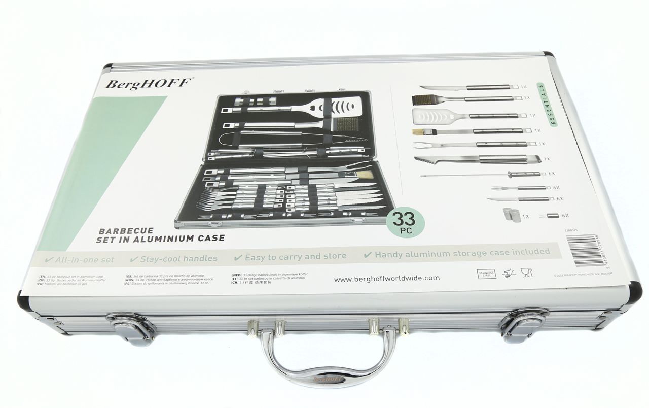 berghoff-1108325 BergHoff 33-teiliges Steakbesteck-Set Cubo | Im Aluminiumkoffer – Bild 1