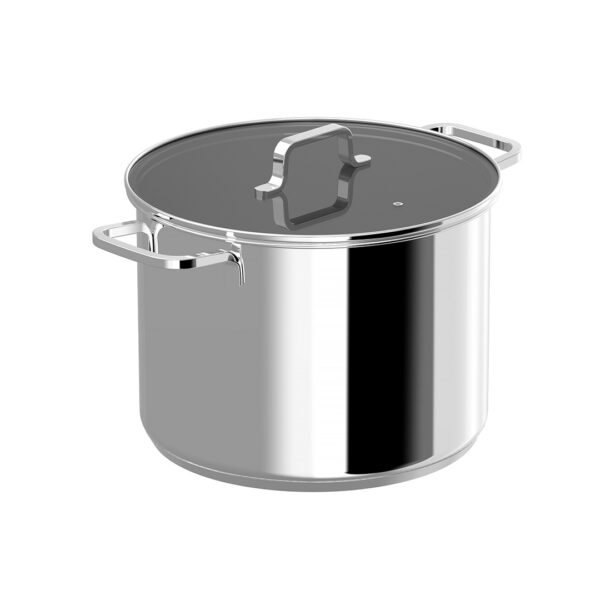 BergHOFF Topf Helix 26 cm, 10 L | Edelstahl, Großes Fassungsvermögen