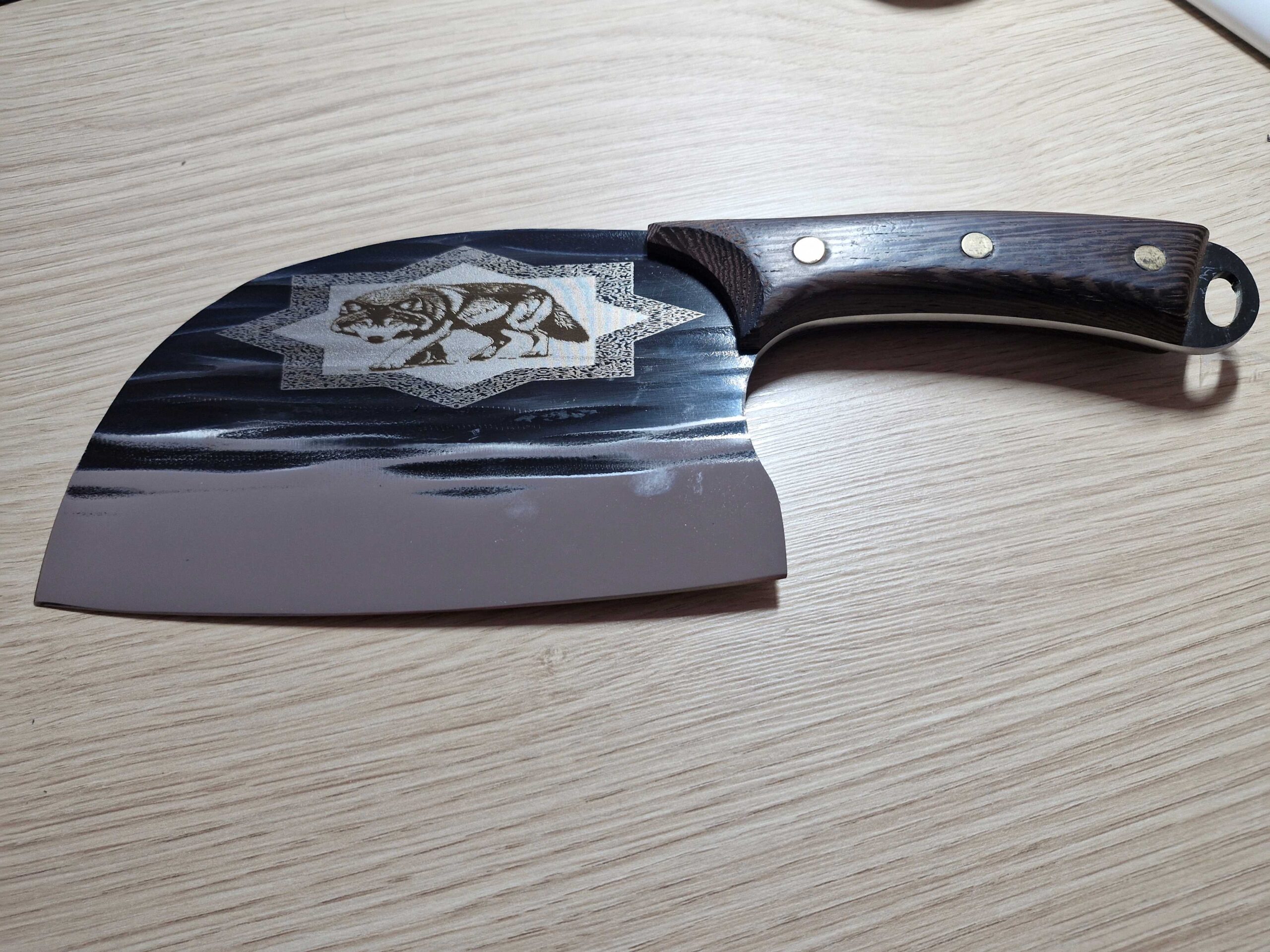 20260215_131647 Usbekisches Messer – Ptschak-Hackmesser aus hochwertigem Stahl und mit Holzgriff. – Bild 1