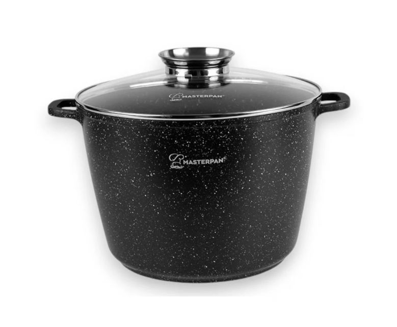 Screenshot_1 Puodas su Dangčiu Masterpan | 32 cm | 14,0 L | Juodas (3 Dalių Rinkinys)