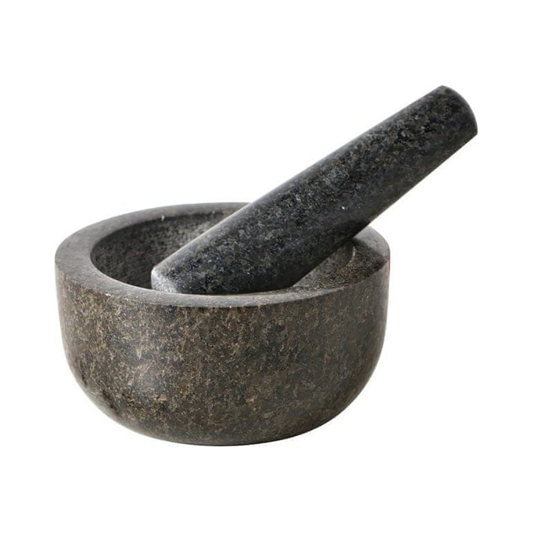 granitine-grustuve-preskoniams-bergner-12466 Bergner Granit Gewürzmörser Mortero | 14 cm (BG-12466-BK) – Bild 1